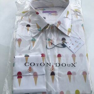 Men shirt by Coton Doux, NEW. Made in France. 15 1/2